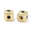 Brass Micro Pave Cubic Zirconia Beads KK-C051-28G-06-2