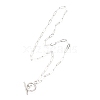 Unisex 304 Stainless Steel Paperclip Chain Necklaces X-NJEW-H215-04P-1