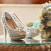 2Pcs Butterfly Alloy Glass Rhinestone Shoe Decoration FIND-AR0005-01C-5