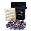 25Pcs Rectangle with Elder Futhark Alphabet Engraved Symbol Natural Amethyst Rune Stones PW-WG1B32E-01-1