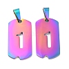 Ion Plating(IP) 304 Stainless Steel Pendants STAS-O127-A01-4