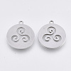 Tarnish Resistant 201 Stainless Steel Pendants STAS-T044-89P-1