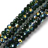 Electroplate Transparent Glass Beads Strands EGLA-A046-01A-06-1