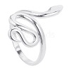 Titanium Steel Snake Wrap Open Cuff Ring for Women SD0367-1-1