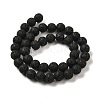 Natural Lava Rock Bead Strands X-G-L435-03-8mm-18-2