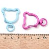 Spray Painted Eco-Friendly Alloy Swivel Snap Hook Clasps PALLOY-T090-07-NR-3