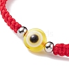 2Pcs 2 Style Resin Evil Eye Braided Bead Bracelets Set BJEW-JB08425-6