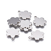 Tarnish Resistant 201 Stainless Steel Stamping Blank Tag Charms X-STAS-F207-27P-1