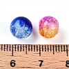Baking Paint Transparent Crackle Glass Beads X1-DGLA-Q018-8mm-M01-4
