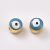 Alloy Enamel European Beads ENAM-WH0047-14H-2