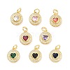 Brass Micro Pave Cubic Zirconia Pendants ZIRC-A023-07LG-1