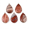 Natural Red Jasper Pendants G-N326-108C-1