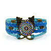 PU Leather Multi-strand Bracelet MAND-PW0001-40D-1