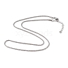 Non-Tarnish 304 Stainless Steel Bone Rope Chain Necklace for Women NJEW-I121-01A-P-1