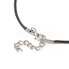 Resin Melting Heart Peandant Necklace with Waxed Cord for Women NJEW-TA00068-3