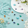 84Pcs 7 Colors Natural & Synthetic Mixed Stone Nuggets Pendants PALLOY-FH00144-4
