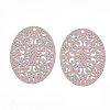 430 Stainless Steel Filigree Pendants STAS-T042-12E-2