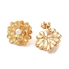 Flower 304 Stainless Steel Stud Earrings EJEW-U003-37G-2