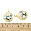 Brass Enamel Pendants KK-Z083-11G-3