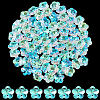 80Pcs Transparent Faceted Glass Connector Charms GLAA-SP0001-88B-02-1