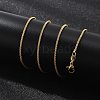 1.5mm Rack Plating Brass Wheat Chain Necklaces for Women Men MAK-L044-57G-2