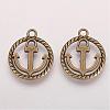 Tibetan Style Alloy Pendants TIBEP-3768-AB-FF-2