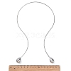 304 Stainless Steel Open Teardrop Choker Necklaces for Women NJEW-C068-01P-5