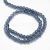 Electroplate Crystal Glass Round Beads Strands EGLA-F037-6mm-A03-3