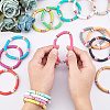 Handmade Polymer Clay Heishi Beads Stretch Bracelets BJEW-GA0001-01-3