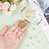 Beebeecraft 20Pcs Brass Ring Stud Earrings for Women with 20Pcs Friction Ear Nuts KK-BBC0007-81-3