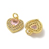 Brass Micro Pave Cubic Zirconia Charms KK-N254-133G-2