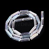 Electroplate Transparent Glass Beads Strands EGLA-Q132-02A-C03-2