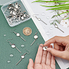 Unicraftale DIY Flat Round Earring with Dome Making Kit DIY-UN0003-41-3