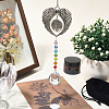1Pc Heat Transfer Alloy Angel Wing Hanging Ornaments HJEW-BBC0001-15-4
