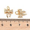 SHEGRACE Brass Micro Pave Clear Cubic Zirconia Charms XGRQ4N070-736G-3