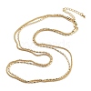 Brass Multi-strand Necklaces for Women NJEW-Q344-03G-1