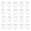 ARRICRAFT 80Pcs 4 Styles Plastic Clip-on Earring Findings KY-AR0001-29-1