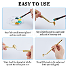2Pcs 2 Styles Metal Slanting Fine Line Paint Pen AJEW-FH0004-97-4