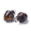 Natural Tiger Eye Pendants G-G842-01D-3