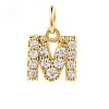 Brass Cubic Zirconia Pendants with Jump Rings FIND-PW0024-09M-1