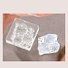 Flower Silicone Clear Stamps with Acrylic Blocks DIY-G121-07F-1