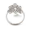 Non-Tarnish 304 Stainless Steel Hollow Flower Adjustable Ring for Women RJEW-M149-09P-2