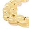 Natural Yellow Jade Beads Strands G-H005-A05-02-4