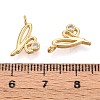 Brass Micro Pave Cubic Zirconia Charms KK-N263-97G-K-3