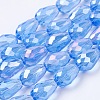 Electroplate Glass Beads Strands LS-EGLA-D015-15x10mm-10-3