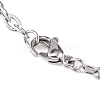 Classic Plain 304 Stainless Steel Mens Womens Cable Chain Necklace Making STAS-P045-03P-2
