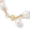 3Pcs 3 Styles Shell Pearl & Natural & Synthetic Mixed Gemstone Round Beadeded Bracelets for Women BJEW-JB12502-5
