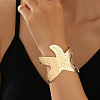 Starfish Alloy Cuff Bangles for Women BJEW-Z079-01G-1