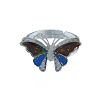 100Pcs Bling Butterfly Iron Mood Rings Set RJEW-N042-03-5