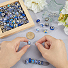 100Pcs Printed Transparent Resin European Beads RESI-PA0001-18C-3